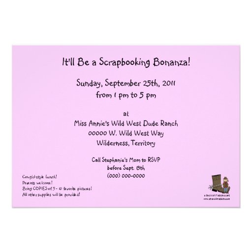 Cowgirl Boots & Spurs - Birthday Girl Celebration Invites
