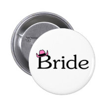 Cowgirl Bride Pinback Button