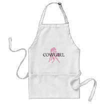 Cowgirl Bronc Horse (pink horse version) aprons