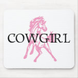 Cowgirl Bronc Horse (pink horse version) Mouse Mats