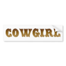 Cowgirl bumper stickers