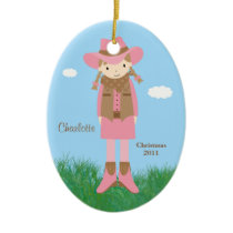 Cowgirl Christmas Ornament