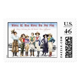 Cowgirl Christmas stamp