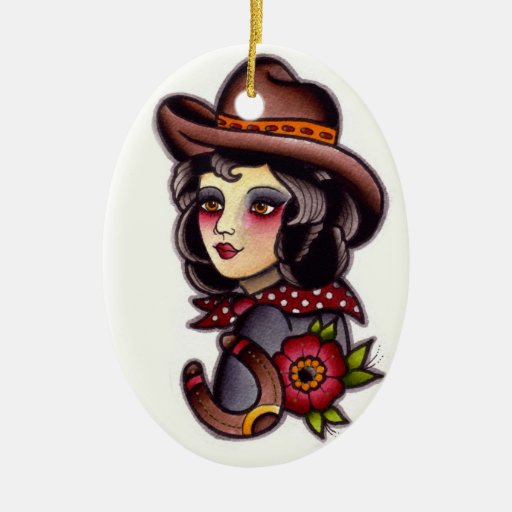 Cowgirl Christmas Tree Ornament