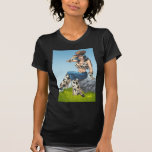 Cowgirl Country Girl Postage Stamp 2 by Al Rio Tee Shirts