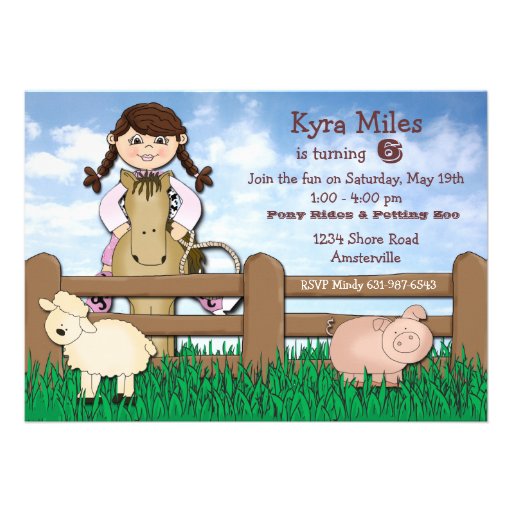 Cowgirl Farm Invitation