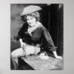 Cowgirl Gambler: 1909 Print