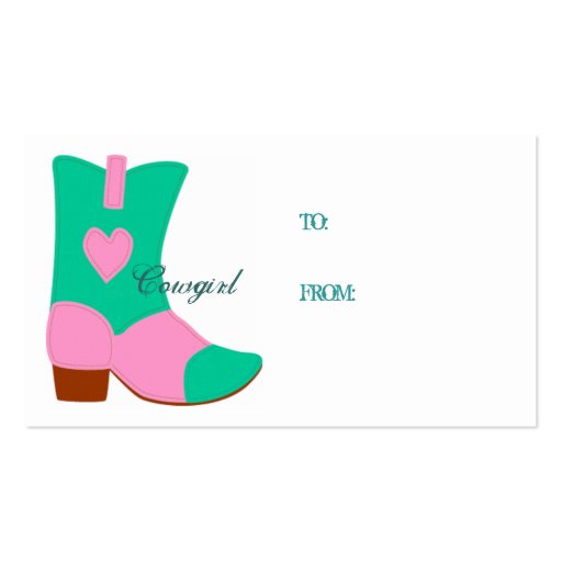 Cowgirl Gift Card Business Card Template