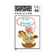 cowgirl I'm five Postage