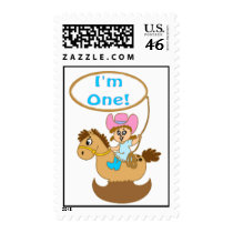 cowgirl I'm one Postage Stamp