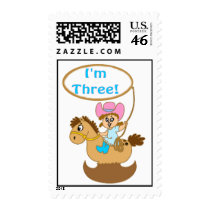 cowgirl I'm three Postage