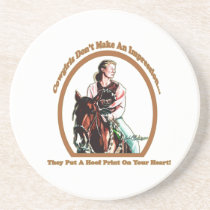 Cowgirl In Your Heart Coaster MLB Tan coasters