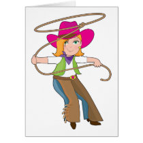Cowgirl Kid Greeting Card