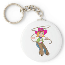 Cowgirl Kid Keychain