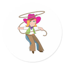 Cowgirl Kid Sticker