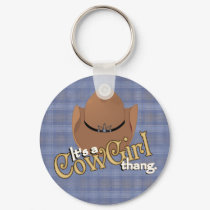 Cowgirl magnet keychains