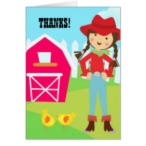 Cowgirl Note card cards