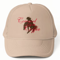 Cowgirl On Coffee khaki ball cap hats