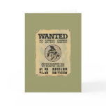 "Cowgirl On Coffee" WANTED Greeting Card