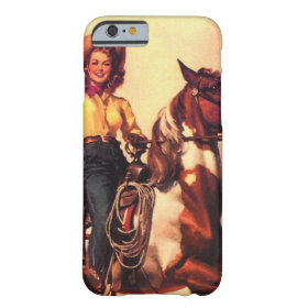 Cowgirl on Her Horse Barely There iPhone 6 Case