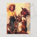 Cowgirl on Her Horse Postcard