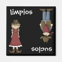 Cowgirl or Cowboy - Spanish en Español Dishwasher Fridge Magnet