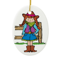 Cowgirl Christmas Ornaments