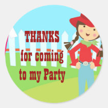 Cowgirl party Sticker stickers