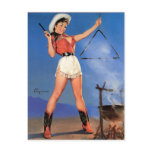 Cowgirl Pin-Up 1 Post Card