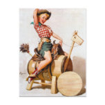 Cowgirl Pin-Up 2 Post Card