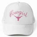 Cowgirl Pink and White hats