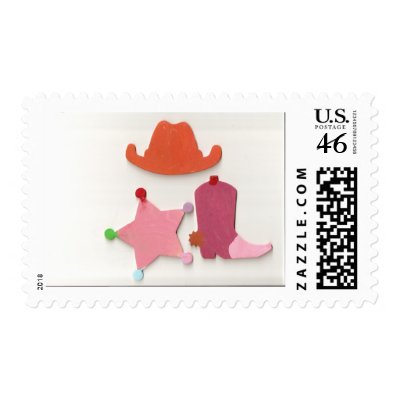 cowgirl postage stamp by tropicalgirl97