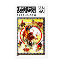 Cowgirl Postage Stamps