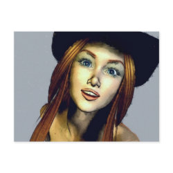 cowgirl postcard