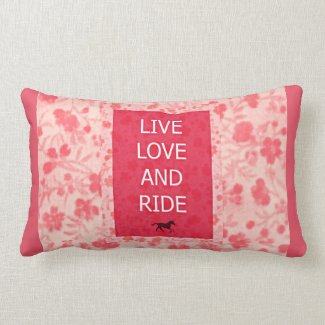 Cowgirl Ride Pink Calico Pillow