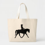 Cowgirl Riding Her Horse Canvas Bags