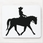 Cowgirl Riding Her Horse Mouse Mat