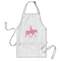 Cowgirl Riding Her Horse (pink) aprons