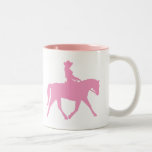 Cowgirl Riding Her Horse (pink) Mugs