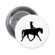 Cowgirl Riding Her Horse Pins