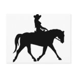 Cowgirl Riding Her Horse Postcard