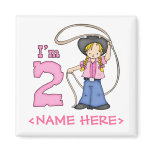 Cowgirl Roper 2nd Birthday Magnet