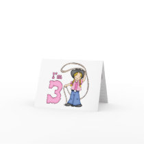 Cowgirl Roper 3rd Birthday cards
