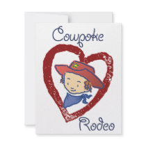 Cowgirl Rose's Cowpoke Rodeo Party Invitation