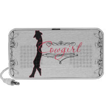 "Cowgirl" Shabby Chic in Frilly Pink Doodle Speaker