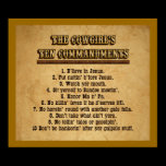Cowgirl Ten Commandments