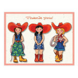 Cowgirl Thank you! Card Post Cards