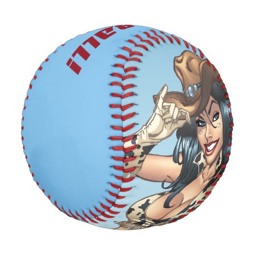 Cowgirl Tipping Her Cowboy Hat Illustration Baseball Zazzle