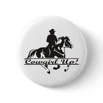 Cowgirl Up Paint Horse Rider Pins