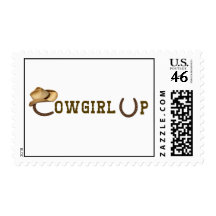 Cowgirl Up Postage Stamps